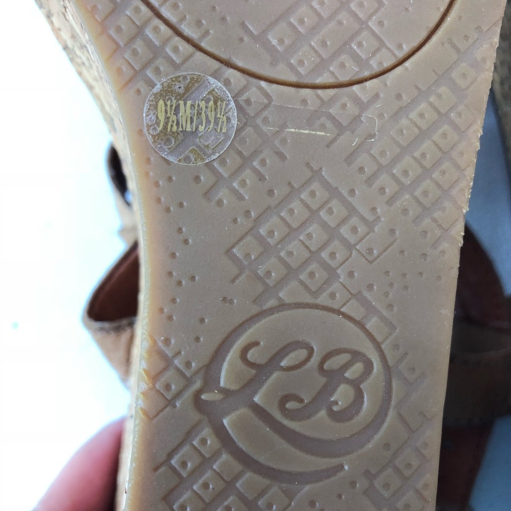 Lucky Brand Wedge Sandals tan size 9.5 (#35) - Picture 8 of 8
